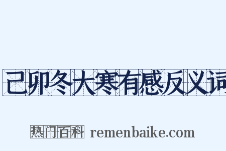 己卯冬大寒有感反义词是什么意思的图片